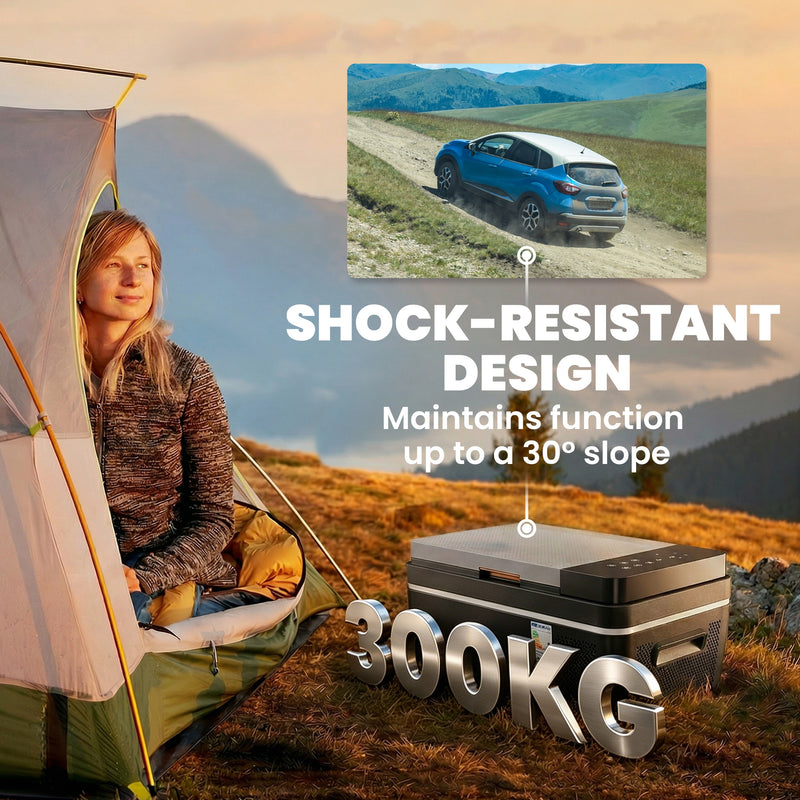 Electric Cool Box 20L for Car and Home Keeps Food and Drinks Cold on Trips Black Grey