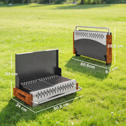 Portable Charcoal BBQ Grill for Easy Outdoor Cooking and Quick Setup Black AOSOM
