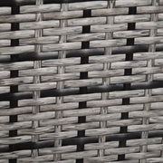 Grey Rattan Garden Armchair with Thick Cushion All Weather Single Seater for Patio Use