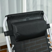 Set of 2 Reclining Zero Gravity Sun Loungers with Cushions Blue by Outsunny