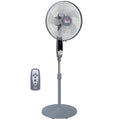 Pedestal Fan with Remote Control and Adjustable Height for Home or Office Grey AOSOM