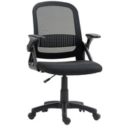 Ergonomic Mesh Office Chair With Lumbar Support and Flip Up Arms for Home or Office Black