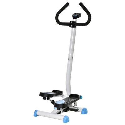 Adjustable Twister Stepper with LCD Screen for Home Cardio and Strength Training Blue AOSOM