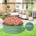 Light Green Galvanised Raised Garden Bed with Safety Edging and Gloves 120x120x43cm by Outsunny