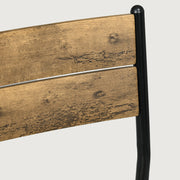 Three Piece Compact Dining Set with Table and Two Chairs in Rustic Brown