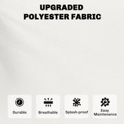 Outdoor Seat Cushion Set for Rattan or Garden Furniture with Removable Covers Cream White Outsunny