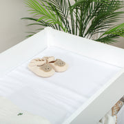 Baby Changing Unit with 4 Drawers and Padded Mat for Nursery or Bedroom, White