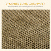 Two in One Cat House with Scratching Board and Catnip for Indoor Cats Brown