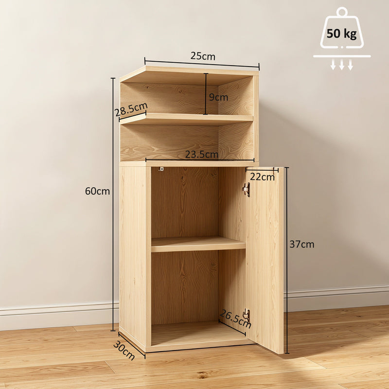 Slim Bedside Tables Set of 2 with Storage for Small Bedrooms