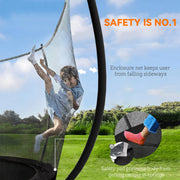 10ft Outdoor Trampoline with Enclosure Net and Spring Cover for Garden by SPORTNOW AOSOM
