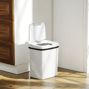 15L Touchless Sensor Bin With Automatic Lid Easy Clean For Kitchen Or Bathroom White AOSOM