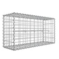 Isometric studio render of the Songmics gabion cage frame, 100 x 50 x 30 cm