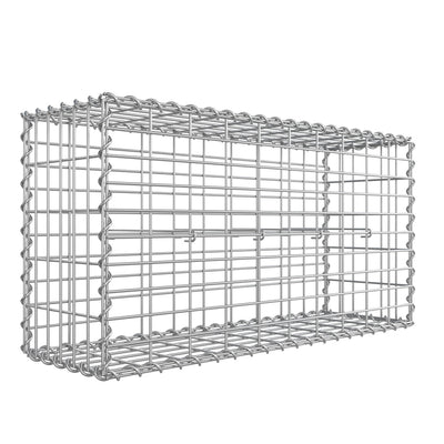 Isometric studio render of the Songmics gabion cage frame, 100 x 50 x 30 cm
