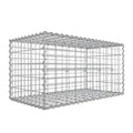 Isometric studio render of the Songmics gabion cage frame, 100 x 50 x 50 cm
