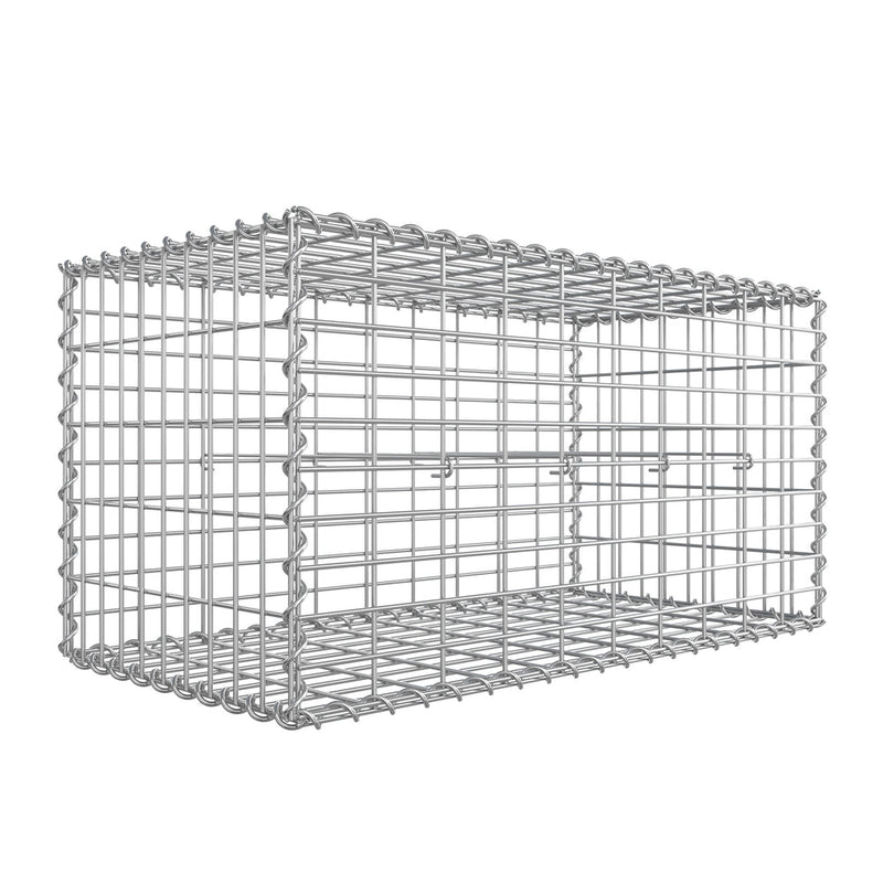 Isometric studio render of the Songmics gabion cage frame, 100 x 50 x 50 cm