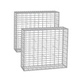 Isometric studio render of the Songmics gabion cage frame, 100 x 90 x 30 cm