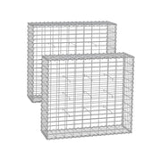 Isometric studio render of the Songmics gabion cage frame, 100 x 90 x 30 cm