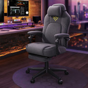 SONGMICS gaming chair reclined with footrest extended