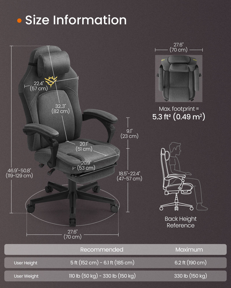 Gaming chair styled in a home office setting