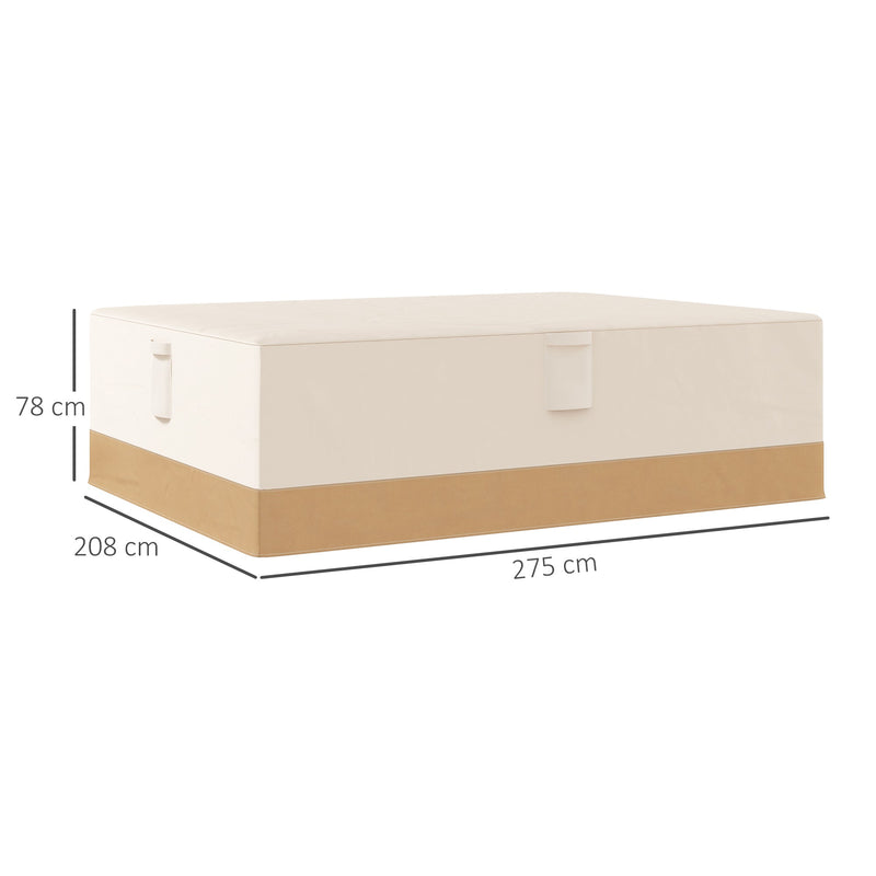 Garden furniture cover dimensions diagram showing 275 cm length, 208 cm width and 78 cm height