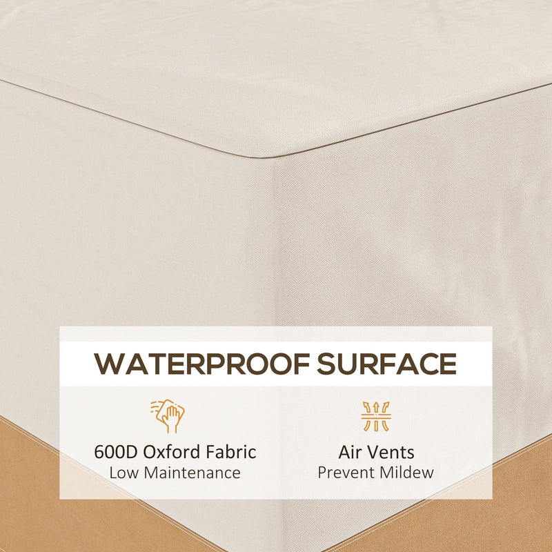 Close-up of 600D Oxford fabric on the waterproof surface with air vent note