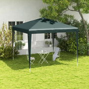 Outsunny Garden Gazebo, 2.7m x 2.7m, Dark Green Outsunny