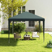 Outsunny Garden Gazebo, 2.7m x 2.7m, Dark Green Outsunny
