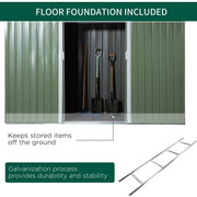 Steel floor foundation frame supplied with the shed to keep contents off the ground