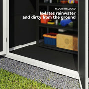 Floor included panel showing the raised base isolating the interior from wet ground