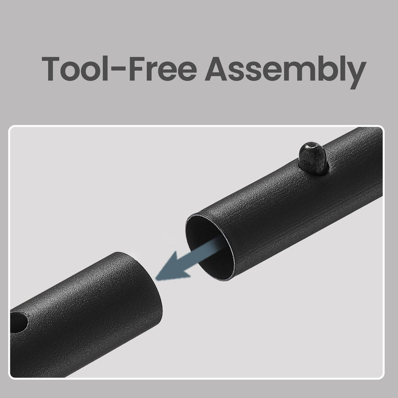 Tool-free assembly detail of Songmics garment rail tube joints