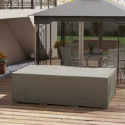 Grey Waterproof Garden Furniture Cover 155 x 222cm Protects Outdoor Tables and Chairs