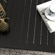 Black Aluminium Rectangular Outdoor Coffee Table 100cm x 60cm Weather Resistant by Outsunny