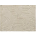 Living Room Rug with Thick Soft Pile and Slip Resistant Backing Cream AOSOM