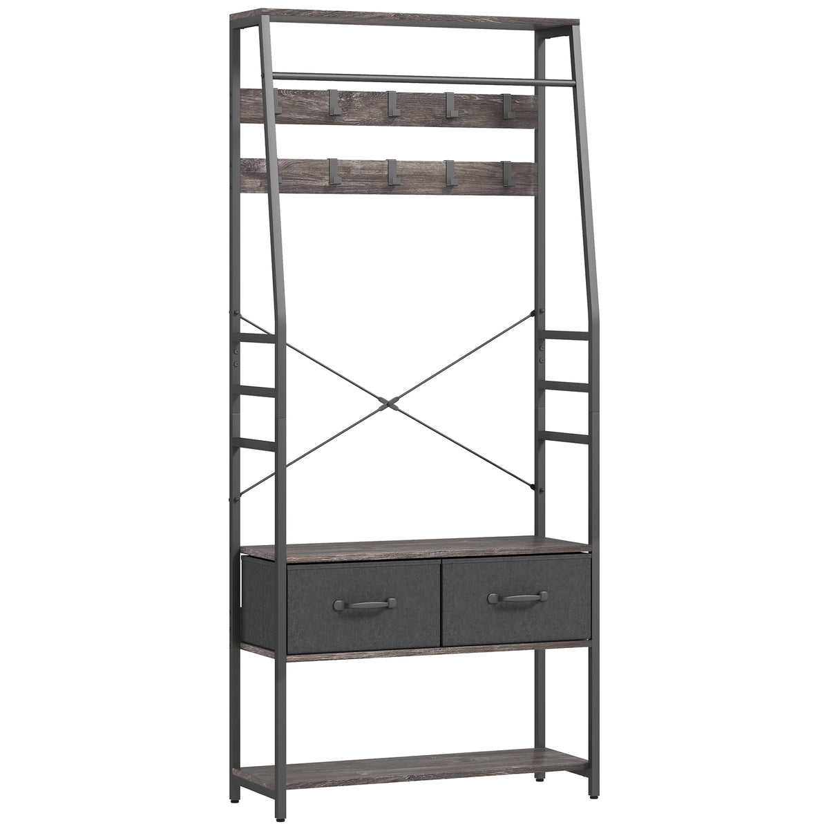 Opal Rack Buy Industrial Coat Rack Hall Tree With Bench & Drawers For Hallway ...