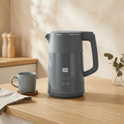 Electric Kettle with Fast Boil and Keep Warm Function for Busy Mornings 1.7L Grey Silver Homcom