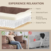 3 Seater Sofa with Spring Cushions and Scatter Pillows Ideal for Living Room Comfort, Coffee