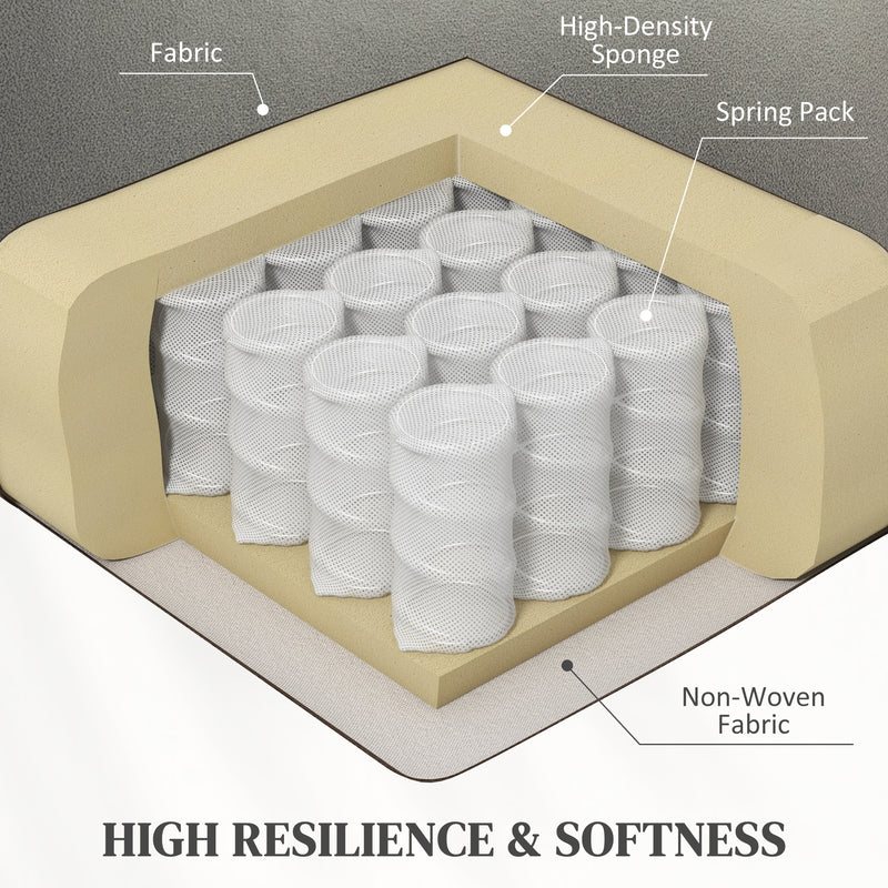 Light Grey Microfibre Manual Recliner Armchair with Padded Cushion And Leg Rest by HOMCOM