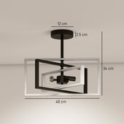 Dimensions diagram showing 40 cm width, 34 cm height and 12 cm ceiling plate