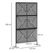 Black 6.5ft Freestanding Metal Garden Privacy Screen Decorative Panel by Outsunny