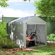 Light Grey Garden Storage Shed Tent 1.6 x 2.2m With Accessories Waterproof by Outsunny