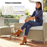 Five Piece Reclining Rattan Garden Chair Set in Light Grey with Cushions by Outsunny