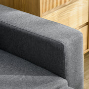 3 Seater Corner Sofa Bed with Storage and Reversible Chaise Lounge for Living Room Dark Grey