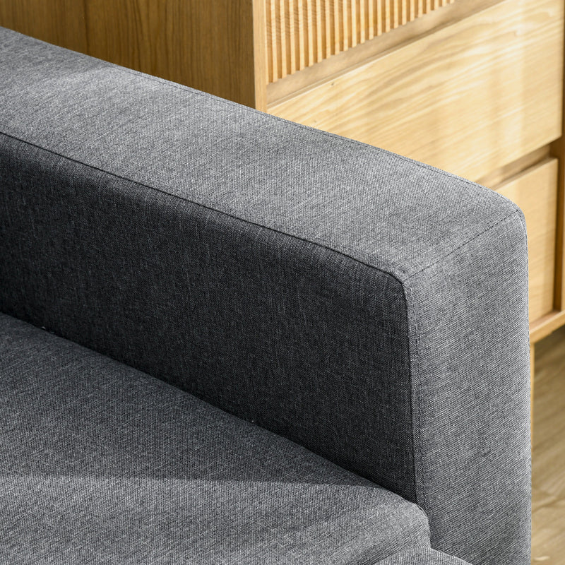 3 Seater Corner Sofa Bed with Storage and Reversible Chaise Lounge for Living Room Dark Grey