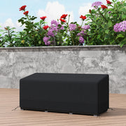 Black Rectangular Patio Furniture Cover for 3 Seater Sofa Water UV Resistant 600D Oxford by Outsunny