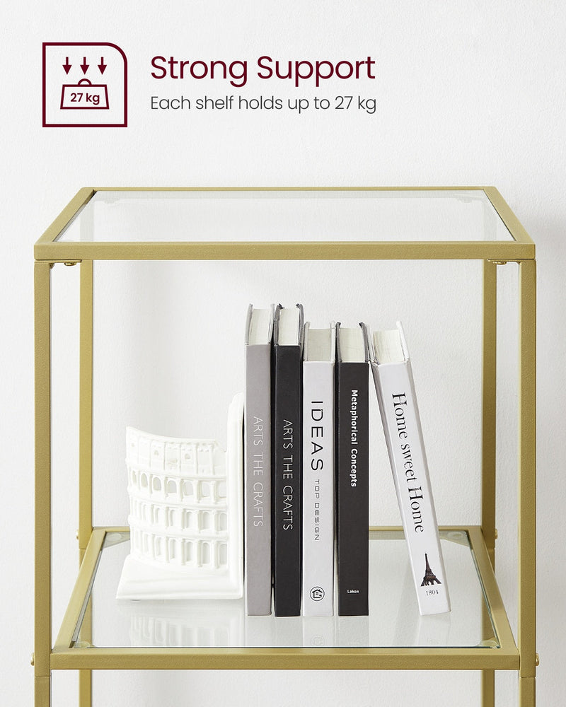 Bookcase shown in a home office setting with files and books