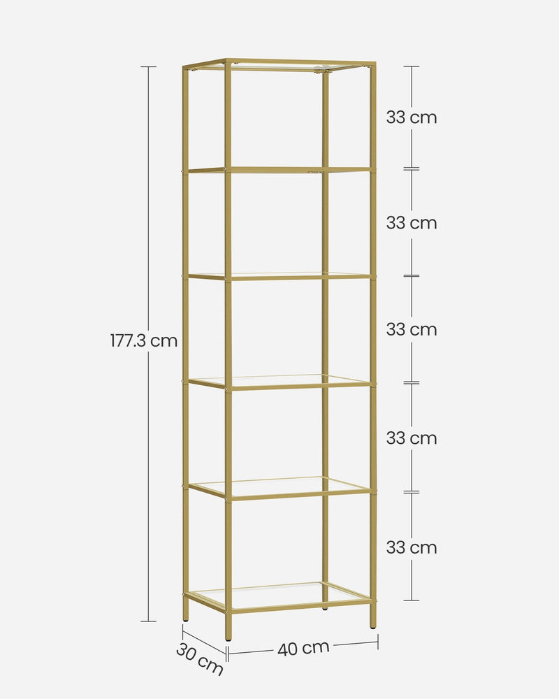 Labelled dimensions diagram showing 177.3cm height, 40cm width, 30cm depth, and 33cm shelf spacing