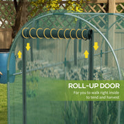 Mini Polytunnel Greenhouse 360 x 120cm for Outdoor Plant Protection by Outsunny