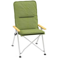 Foldable Camping Chair with Adjustable Backrest and Padded Seat for Outdoor Comfort Green