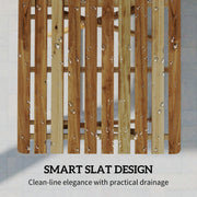 Small Folding Garden Table for Easy Outdoor Dining and Entertaining, Natural Acacia Wood Outsunny