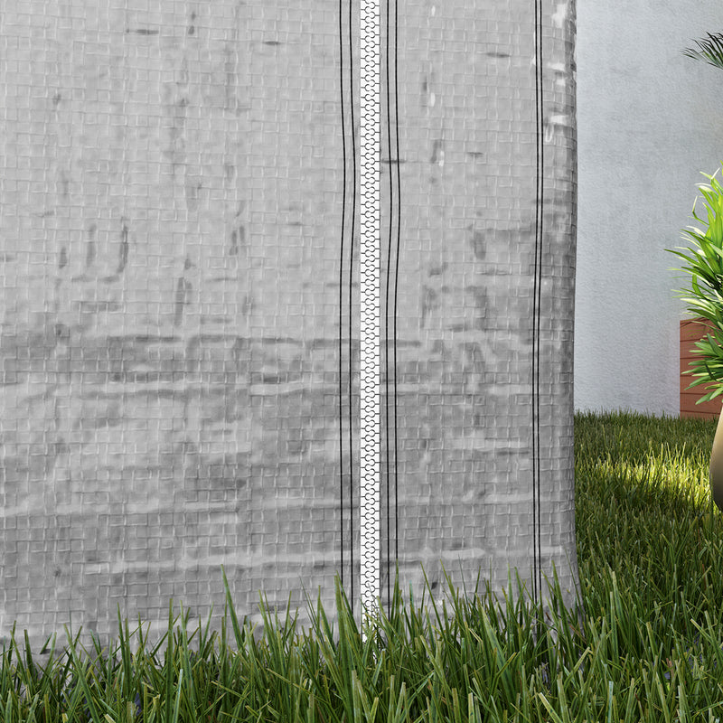 Grey 2 x 2m Garden Storage Tent Waterproof Fabric Shelter by Outsunny
